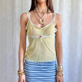 Gingham Mesh Cami - Size L