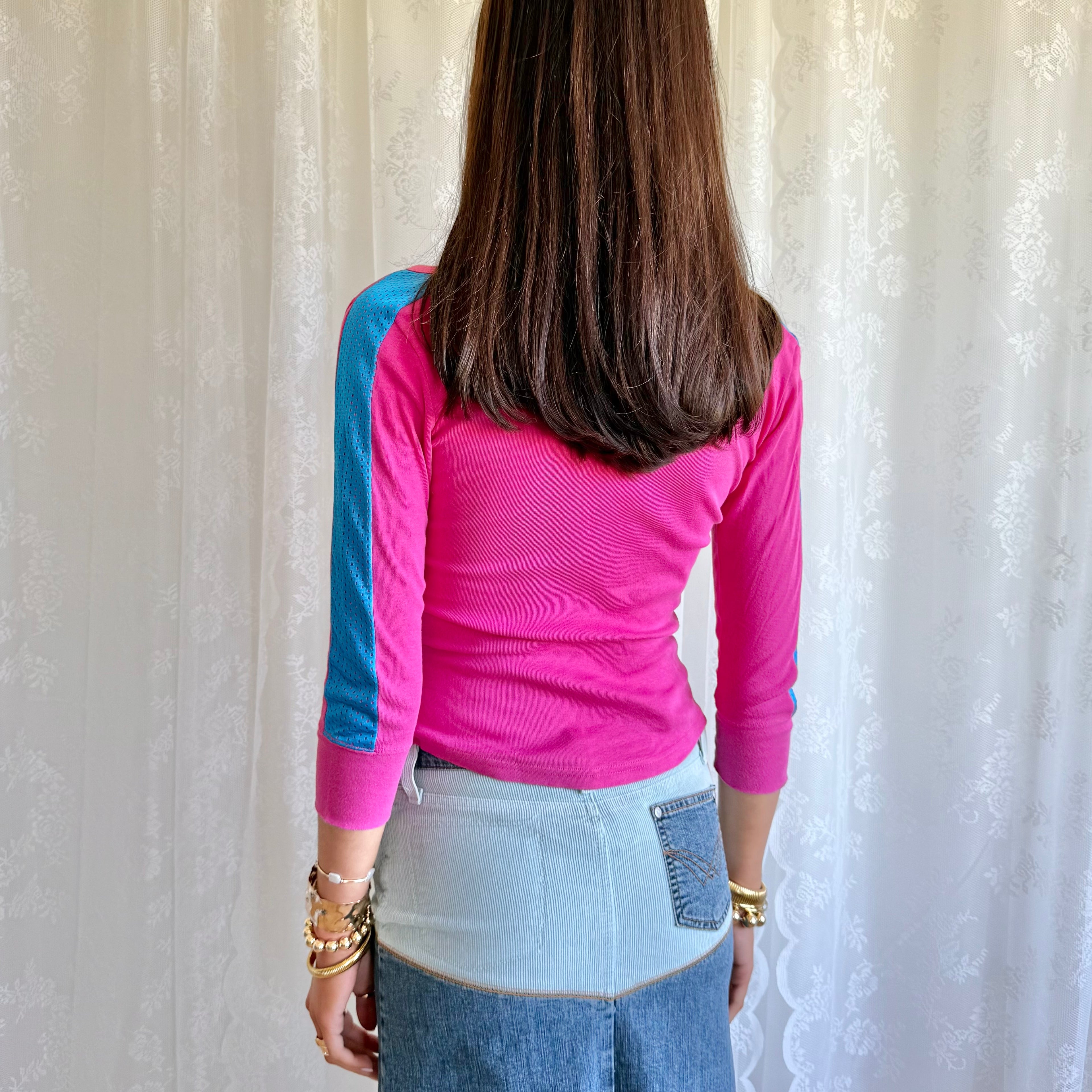 Sporty Graphic Crop Top - Size S