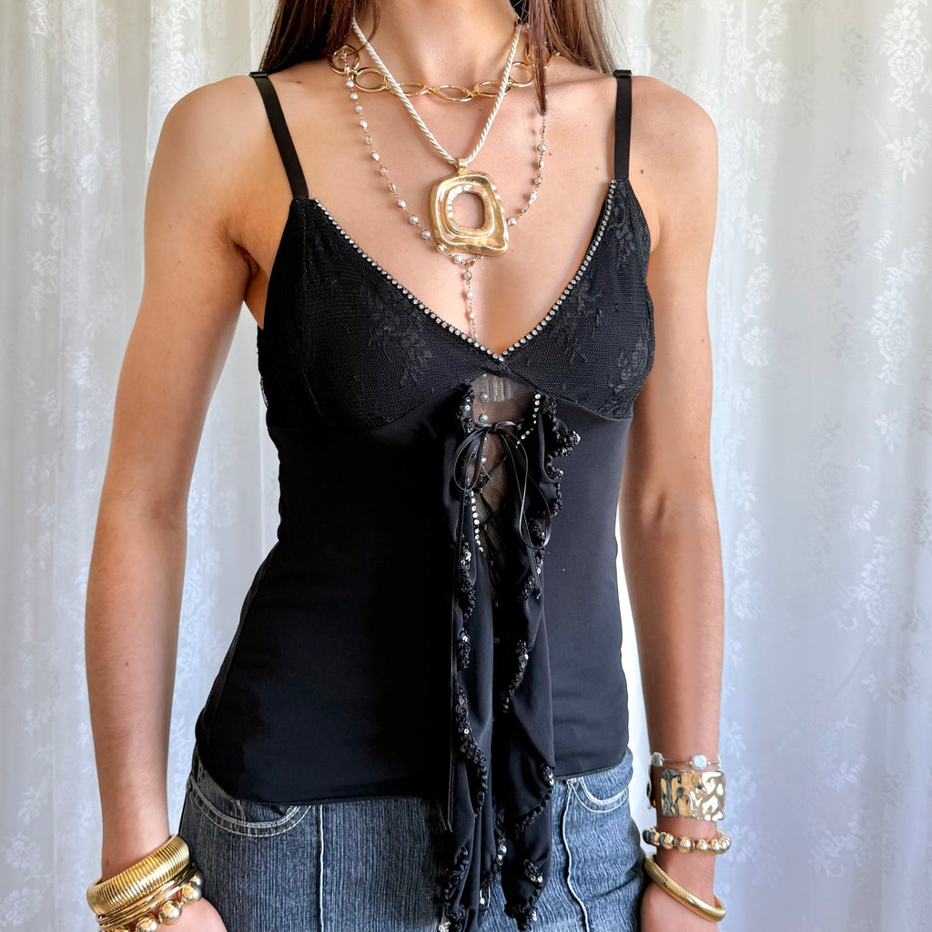 Lace Backless Cami - Size S