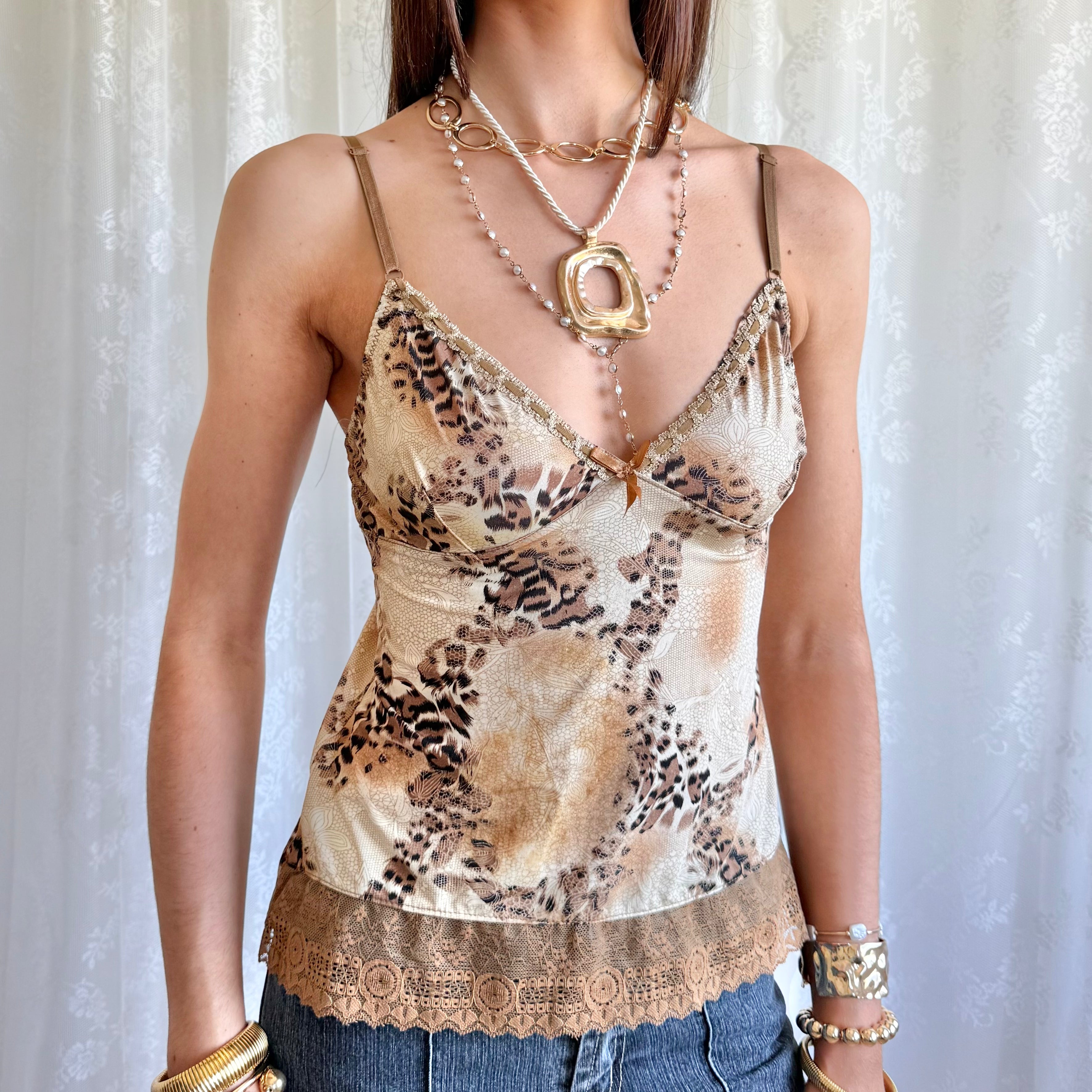 Leopard Lace Cami - Size S