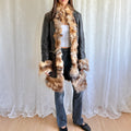 Genuine Leather & Fur Afghan Jacket - Size L
