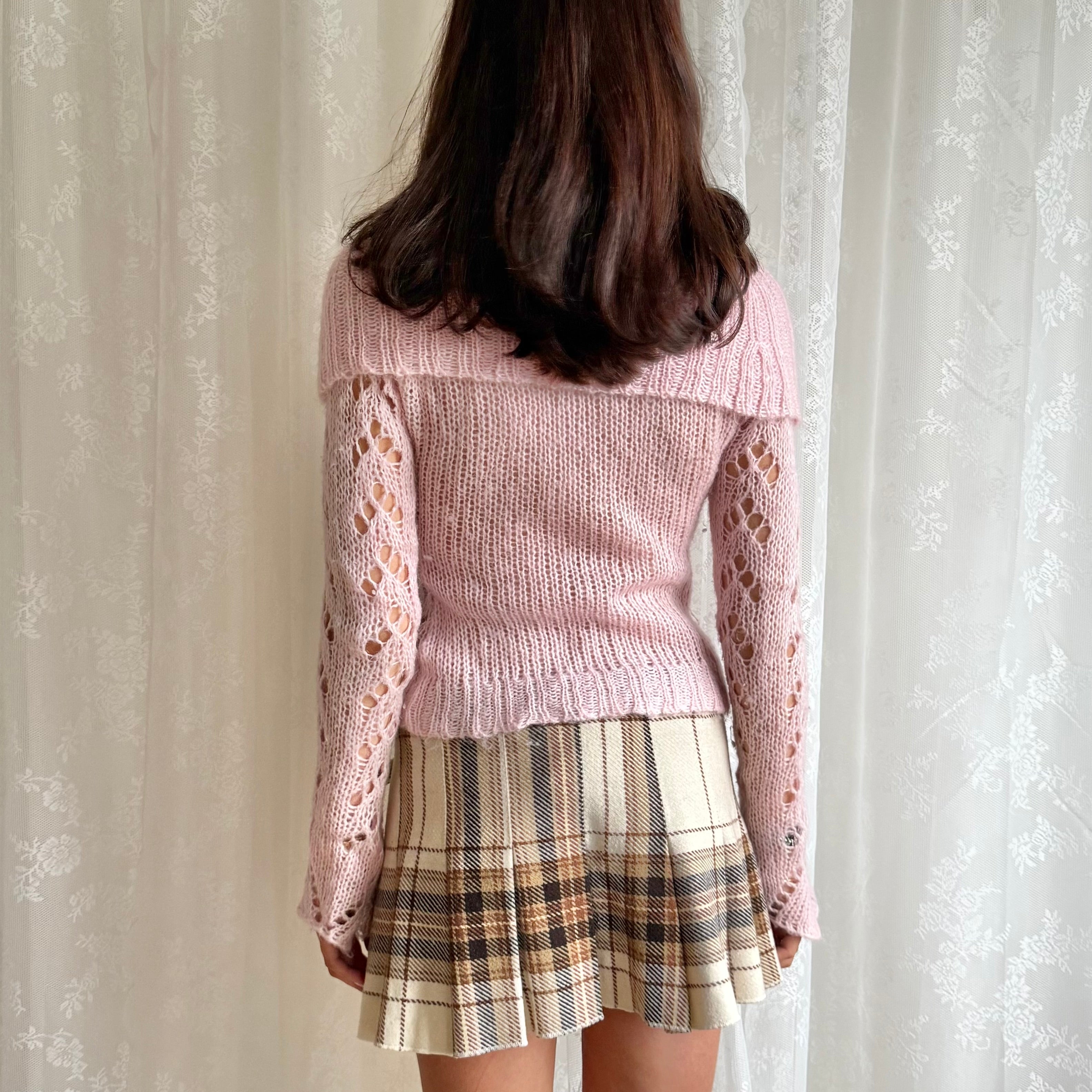 Bardot Sheer Knit Jumper - Size S