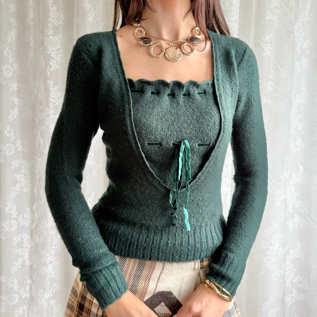 Wool Mohair Knit Jumper - Size S