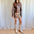 Buckle Mini Skirt - Size M