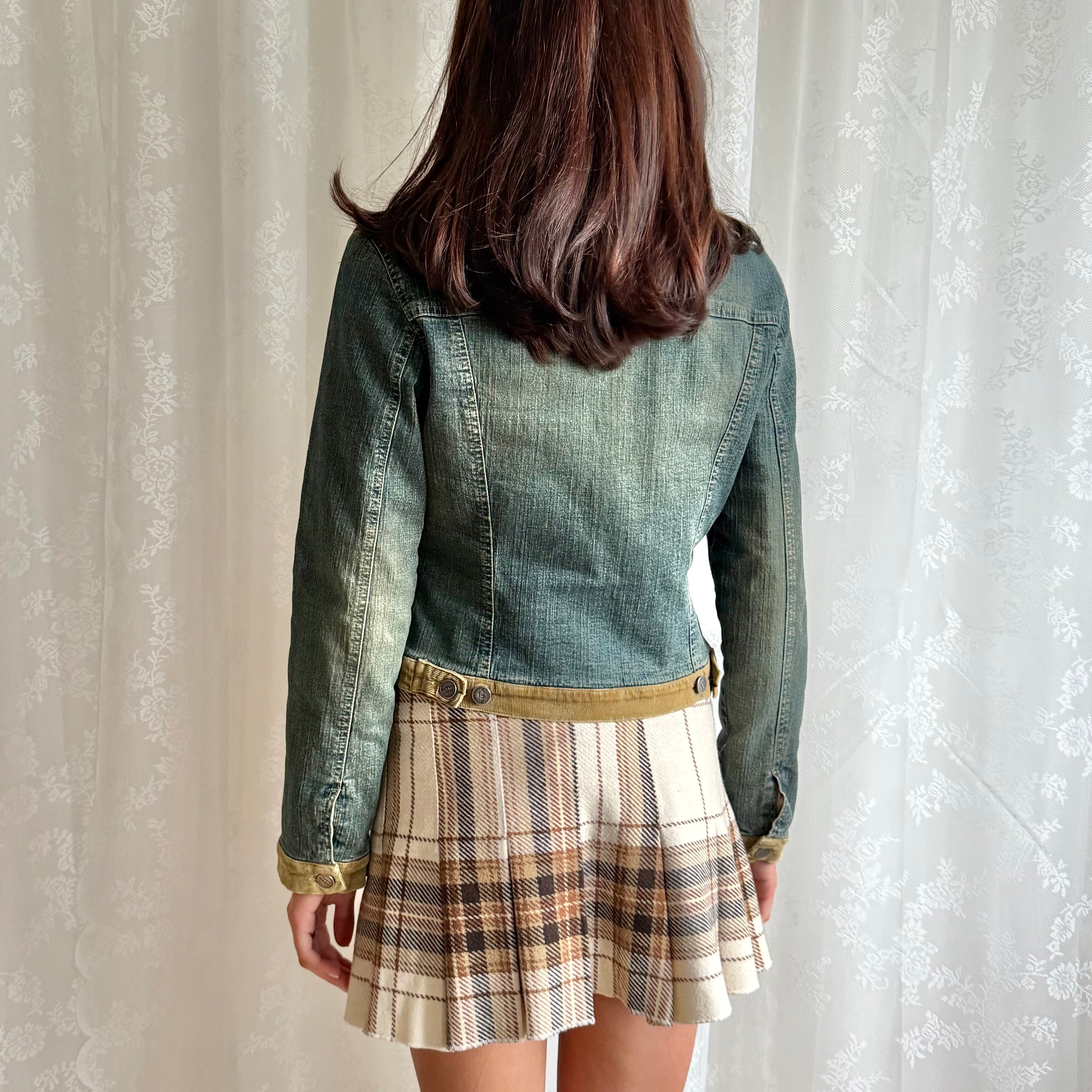 Denim Corduroy Zip Jacket - Size M