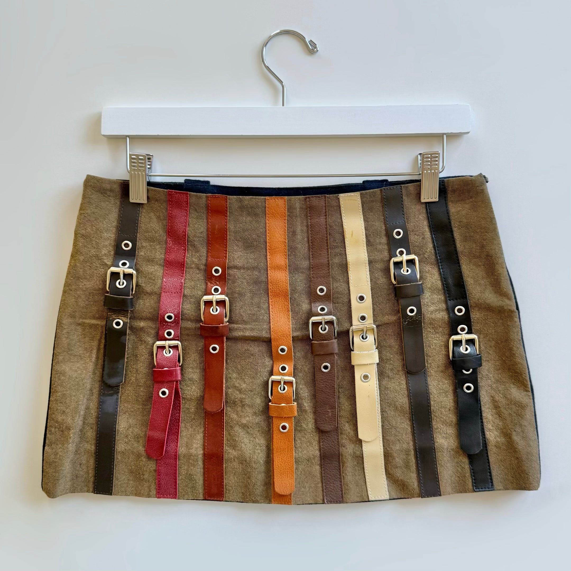 Buckle Mini Skirt - Size M