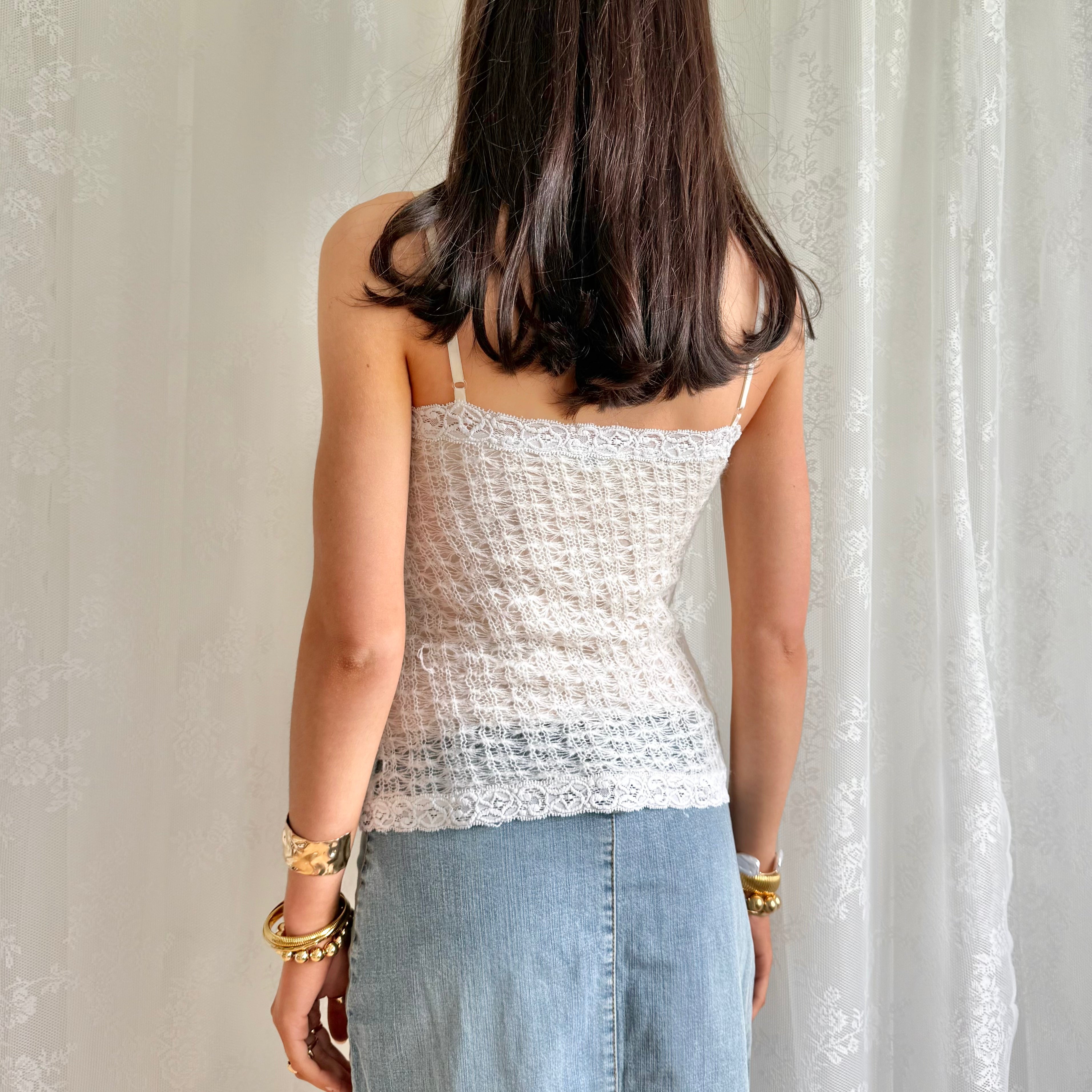 Mohair Knit Lace Cami - Size S