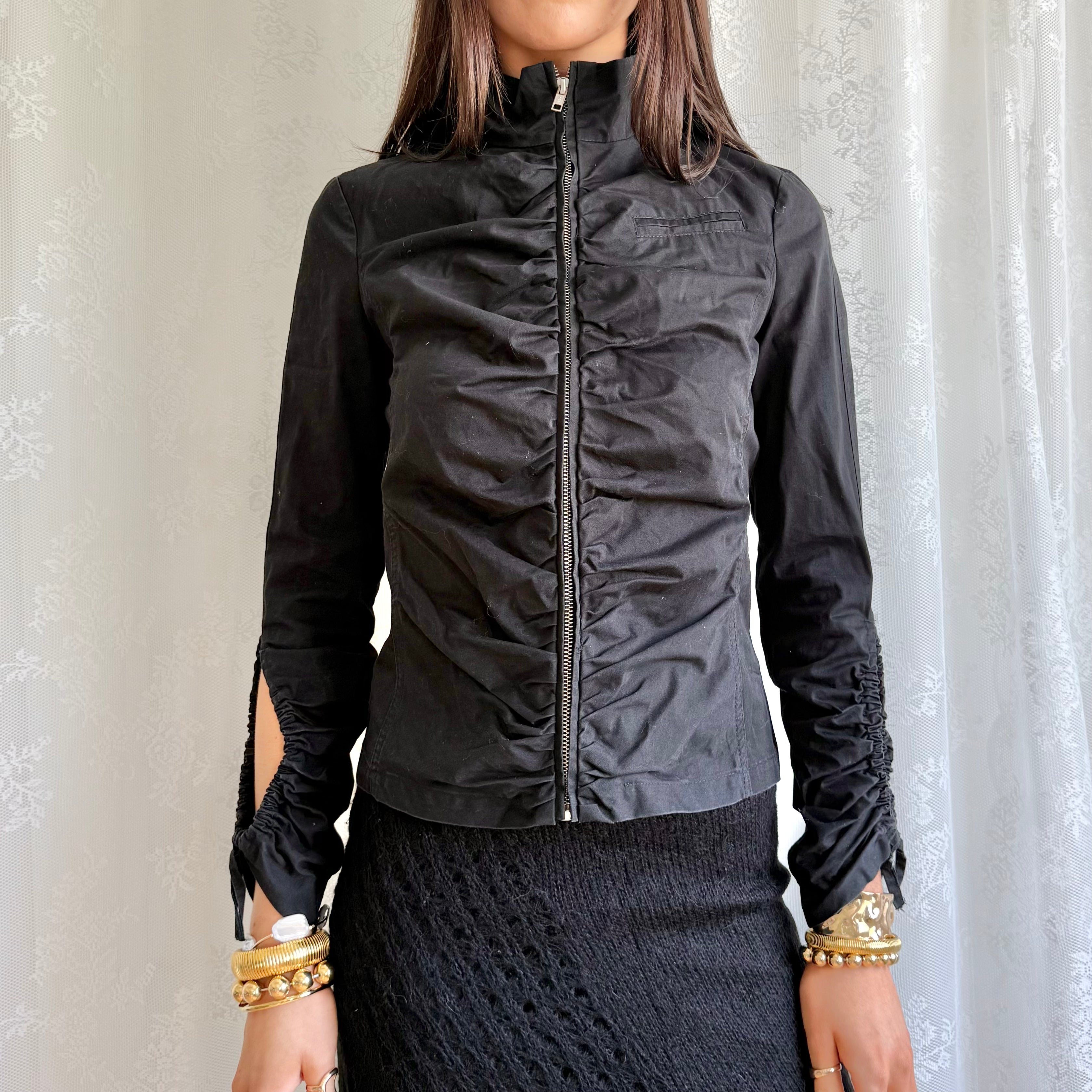 Ruched Zip Jacket - Size S