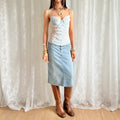 Denim Midi Skirt - Size S