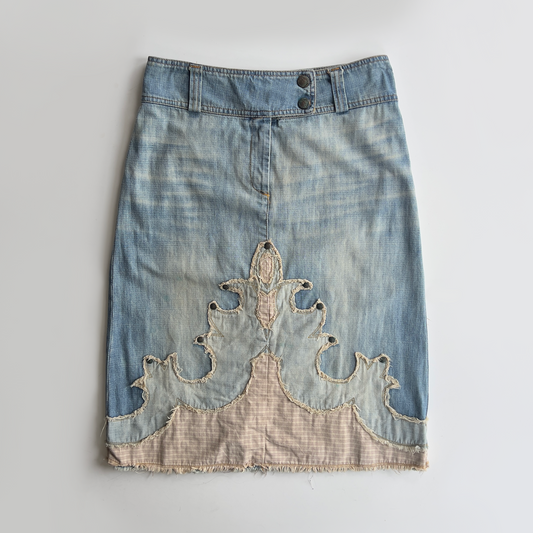 00s Denim Midi Skirt - Size XS