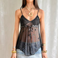 Sequin Beaded Asymmetric Cami - Size M